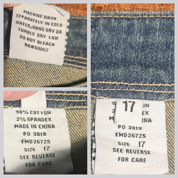 Paris Blues Women Junior Y2K Size 17 Stretch Light Wash Bootcut Mid Rise Jeans - Picture 15 of 15